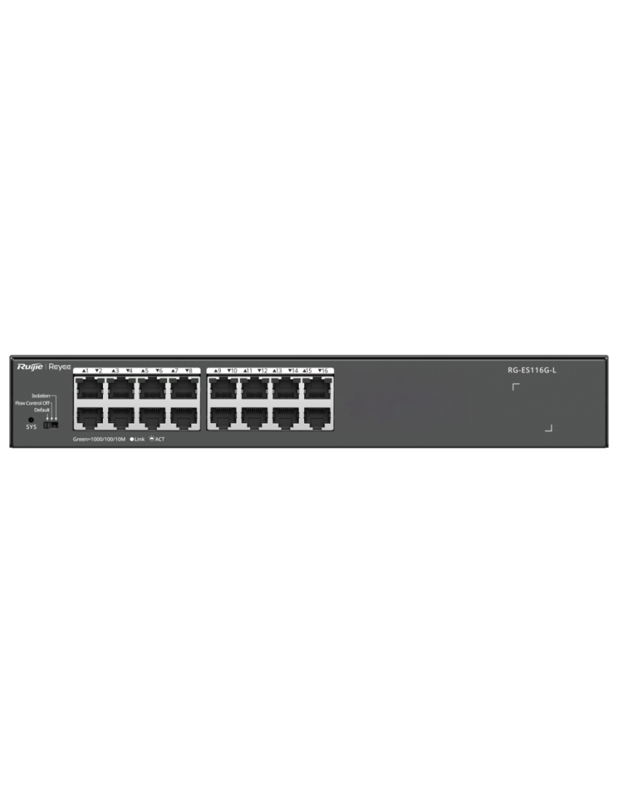 Ruijie Networks RG-ES116G-L switch No administrado L2 Gigabit Ethernet (10/100/1000) Negro