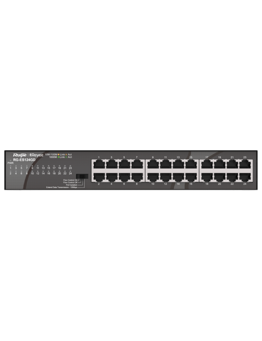 Ruijie Networks RG-ES124GD switch No administrado Gigabit Ethernet (10/100/1000) Negro