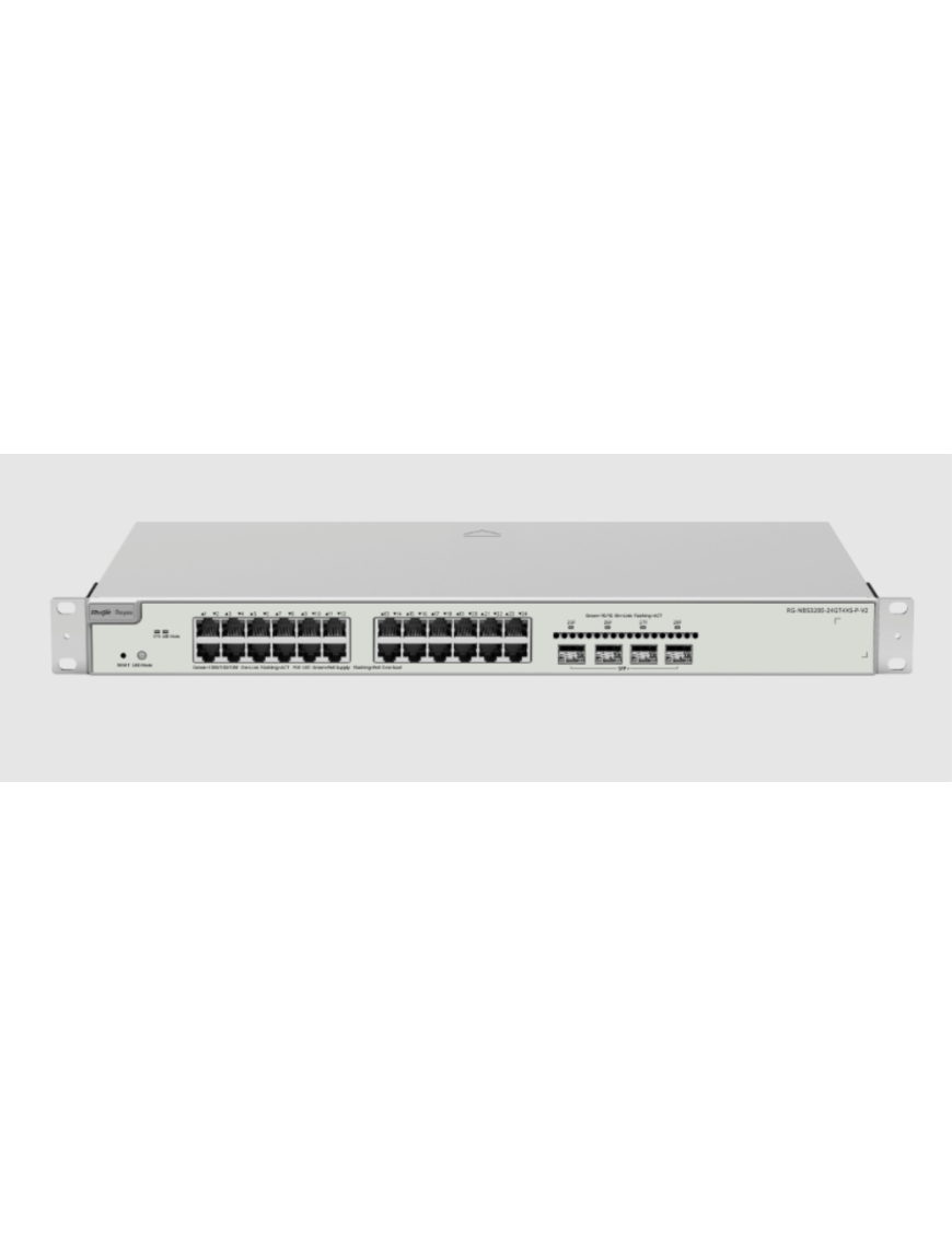 Ruijie Networks RG-NBS3200-24GT4XS-P-V2 switch Gestionado L2+ Gigabit Ethernet (10/100/1000) Energía sobre Ethernet (PoE) Gris