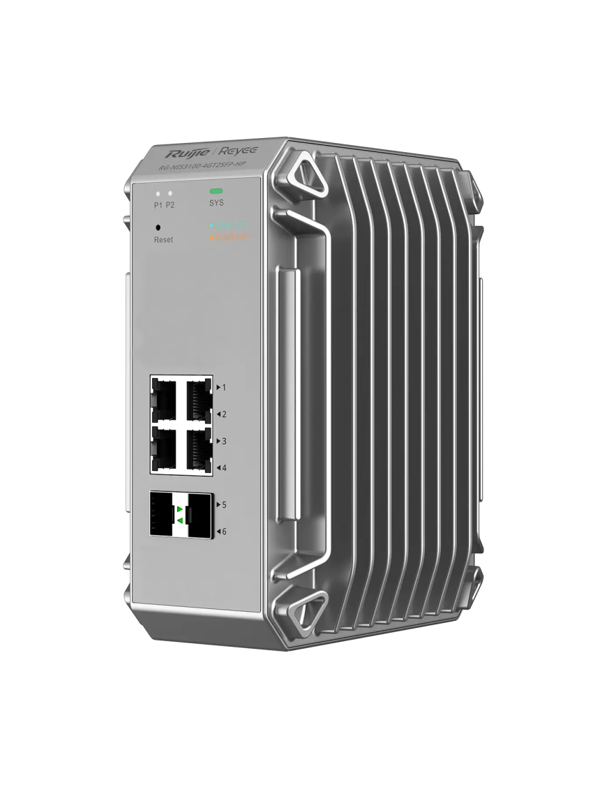 Ruijie Networks RG-NIS3100-4GT2SFP-HP switch Gestionado L2 Gigabit Ethernet (10/100/1000) Energía sobre Ethernet (PoE) Gris