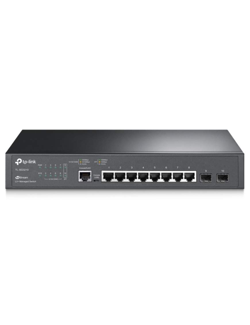 TP-Link JetStream TL-SG3210 switch Gestionado L2/L3 Gigabit Ethernet (10/100/1000) 1U Negro
