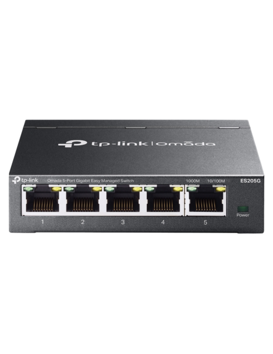 TP-Link Omada ES205G switch Gestionado Gigabit Ethernet (10/100/1000) Negro