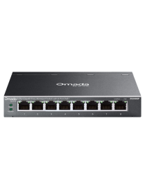 TP-Link Omada ES208GP switch Gestionado L2 Gigabit Ethernet (10/100/1000) Energía sobre Ethernet (PoE) DIN rail Negro