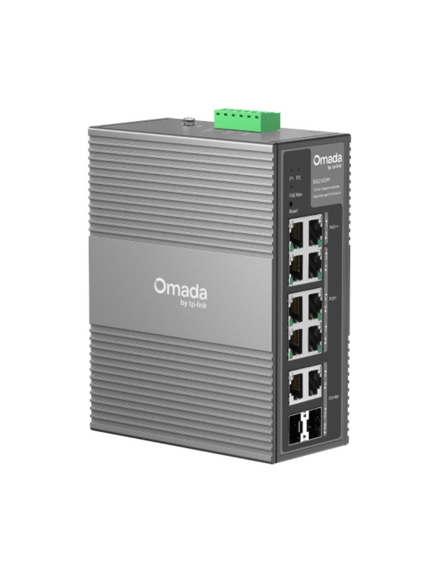 TP-Link Omada IES210GPP switch Gestionado Gigabit Ethernet (10/100/1000) Energía sobre Ethernet (PoE) DIN rail Gris