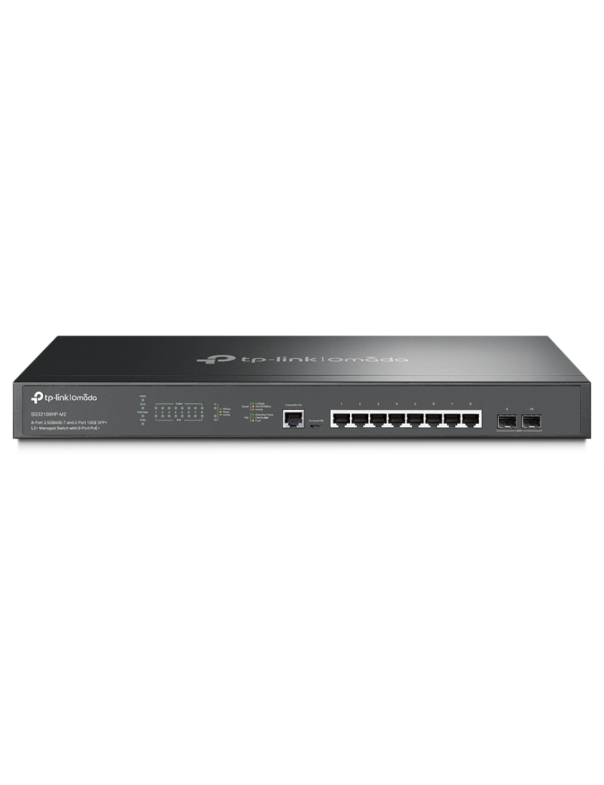 TP-Link Omada SG3210XHP-M2 switch Gestionado L2+ 2.5G Ethernet (100/1000/2500) Energía sobre Ethernet (PoE) 1U Negro