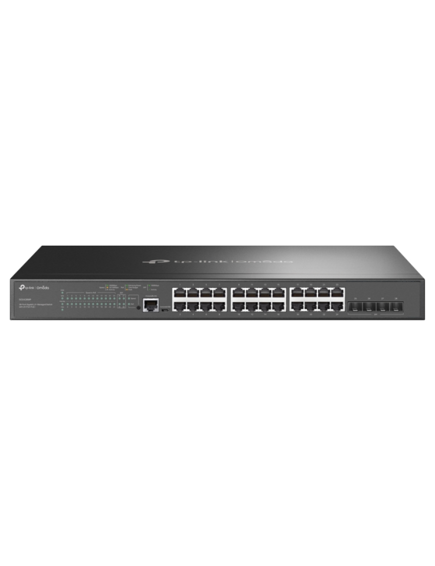 TP-Link Omada SG3428MP switch Gestionado L2+ Gigabit Ethernet (10/100/1000) Energía sobre Ethernet (PoE) 1U Negro