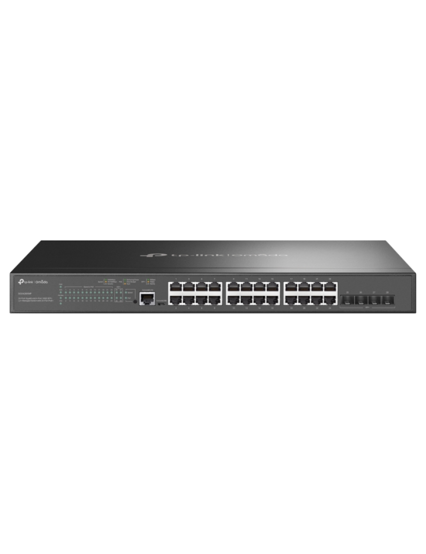 TP-Link Omada SG3428XMP switch Gestionado L2+ Gigabit Ethernet (10/100/1000) Energía sobre Ethernet (PoE) 1U Negro