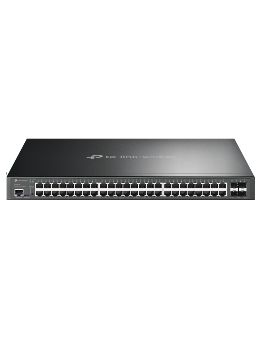 TP-Link Omada SG3452XP switch Gestionado L2+ Gigabit Ethernet (10/100/1000) Energía sobre Ethernet (PoE) 1U Negro