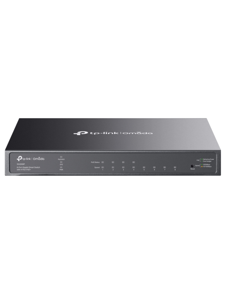 TP-Link Omada TL-SG2008P Gestionado L2/L2+ Gigabit Ethernet (10/100/1000) Energía sobre Ethernet (PoE) Negro