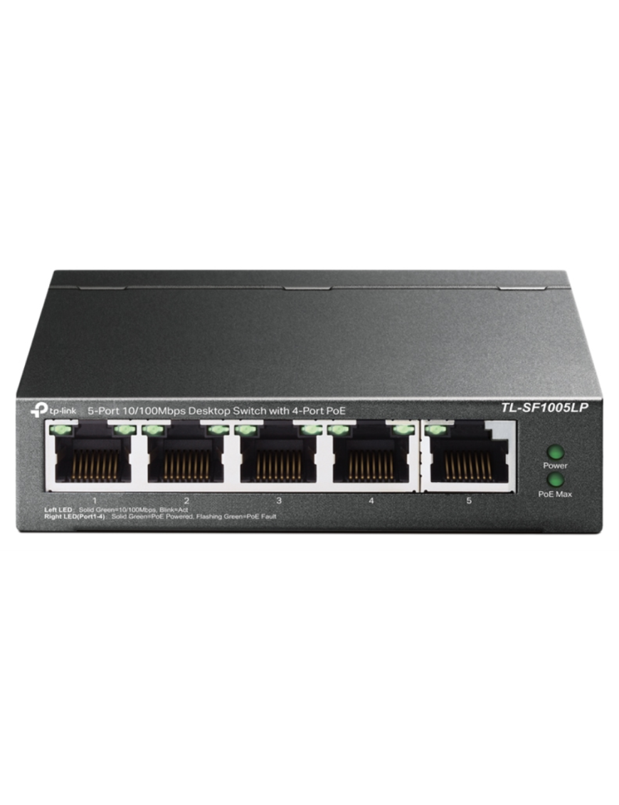 TP-Link TL-SF1005LP switch No administrado Fast Ethernet (10/100) Energía sobre Ethernet (PoE) Negro