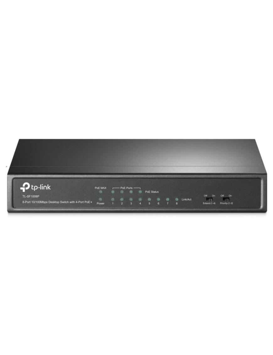 TP-Link TL-SF1008P No administrado Fast Ethernet (10/100) Energía sobre Ethernet (PoE) Negro