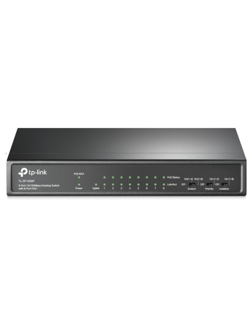 TP-Link TL-SF1009P switch No administrado Fast Ethernet (10/100) Energía sobre Ethernet (PoE) Negro