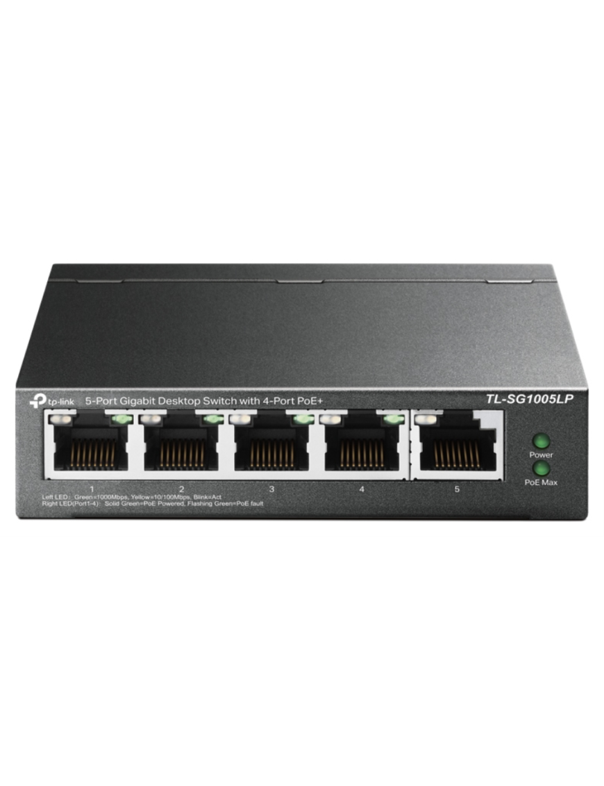 TP-Link TL-SG1005LP switch No administrado Gigabit Ethernet (10/100/1000) Energía sobre Ethernet (PoE) Negro