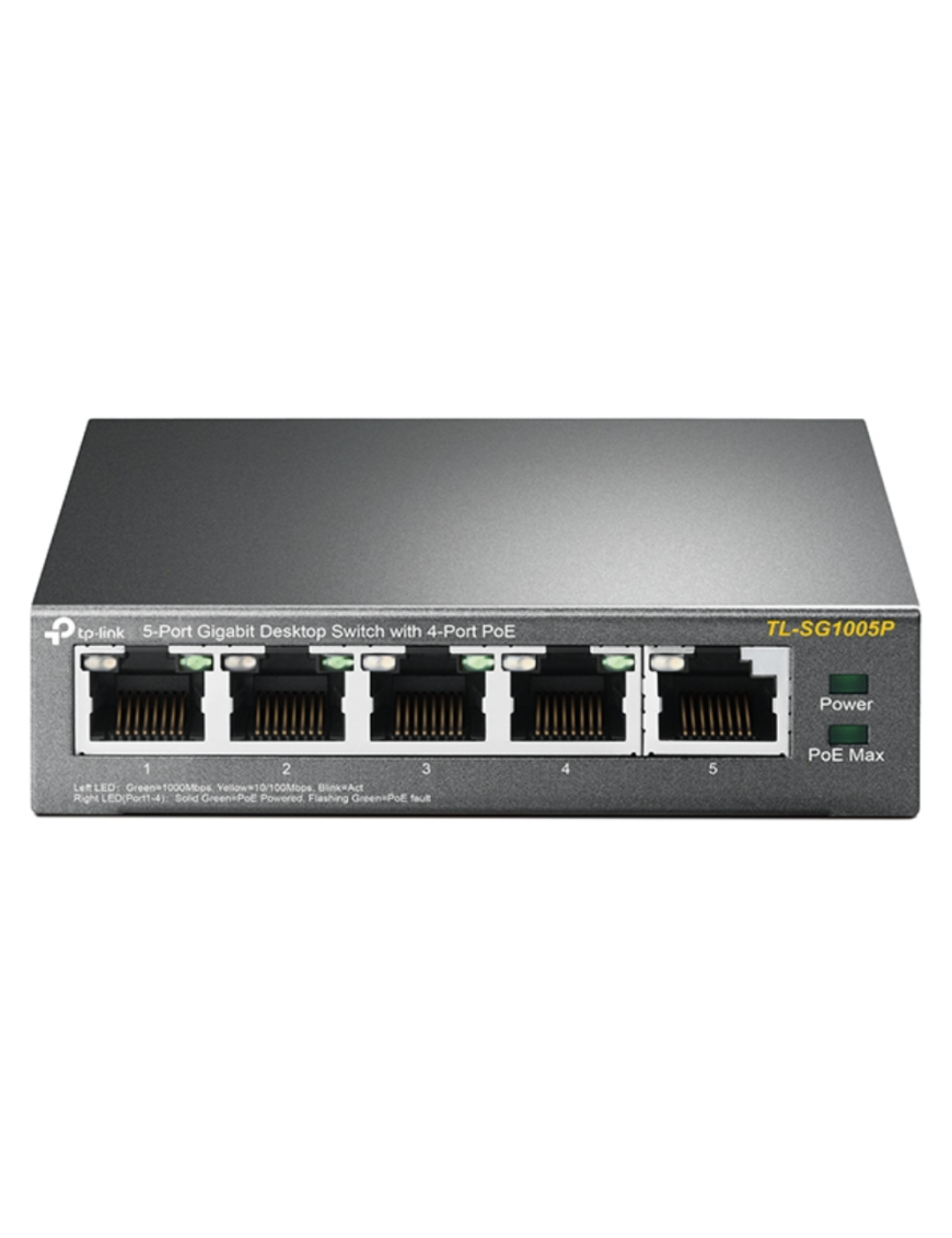 TP-Link TL-SG1005P No administrado Gigabit Ethernet (10/100/1000) Energía sobre Ethernet (PoE) Negro