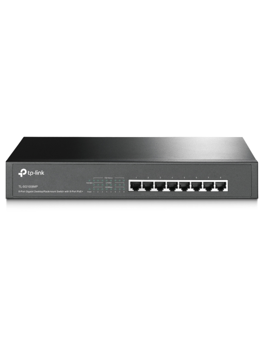 TP-Link TL-SG1008MP switch No administrado Gigabit Ethernet (10/100/1000) Energía sobre Ethernet (PoE) Negro