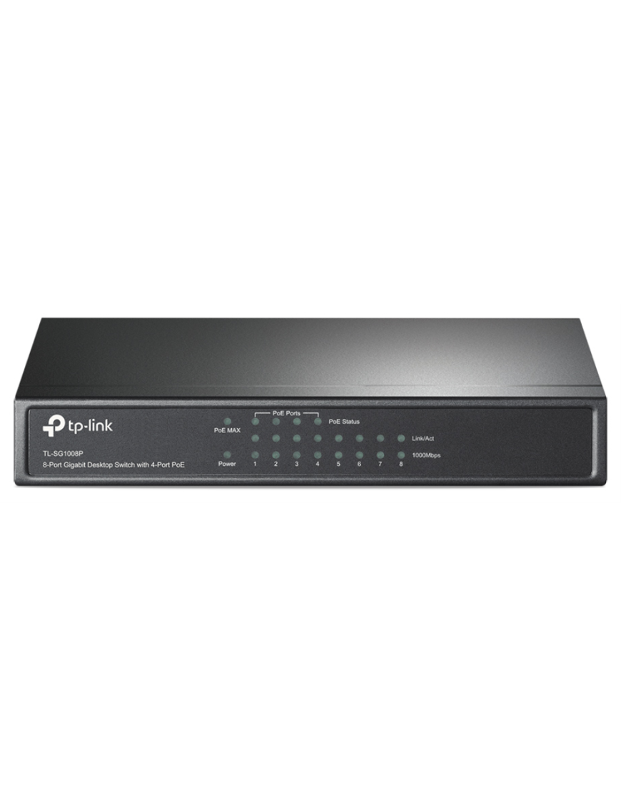 TP-Link TL-SG1008P Gestionado Gigabit Ethernet (10/100/1000) Energía sobre Ethernet (PoE) Gris