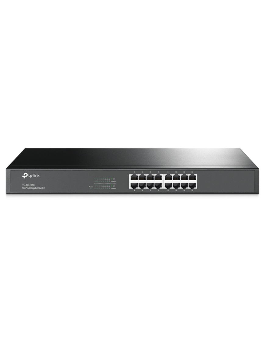 TP-Link TL-SG1016 No administrado Gigabit Ethernet (10/100/1000) 1U Negro