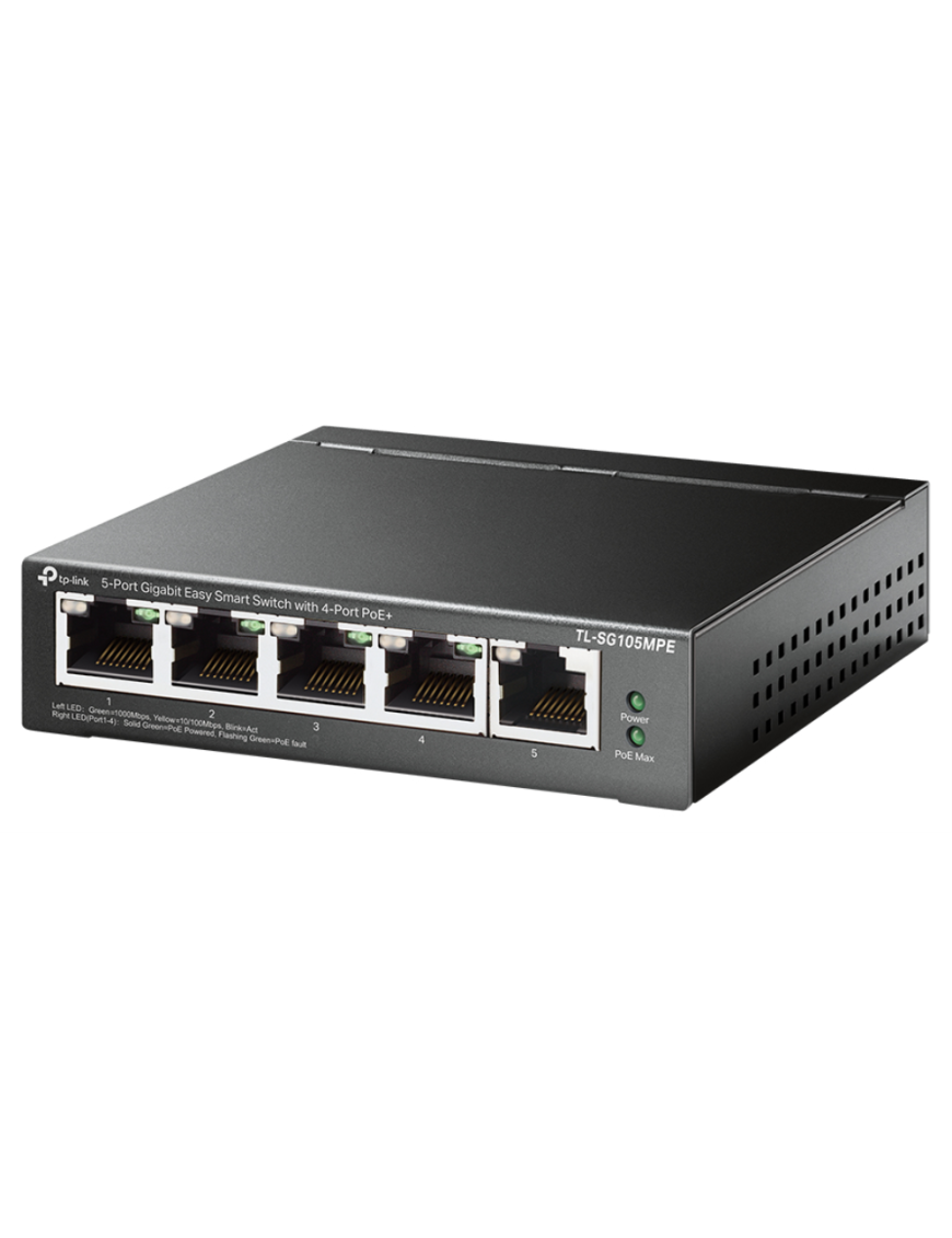 TP-Link TL-SG105MPE switch L2 Gigabit Ethernet (10/100/1000) Energía sobre Ethernet (PoE) Negro
