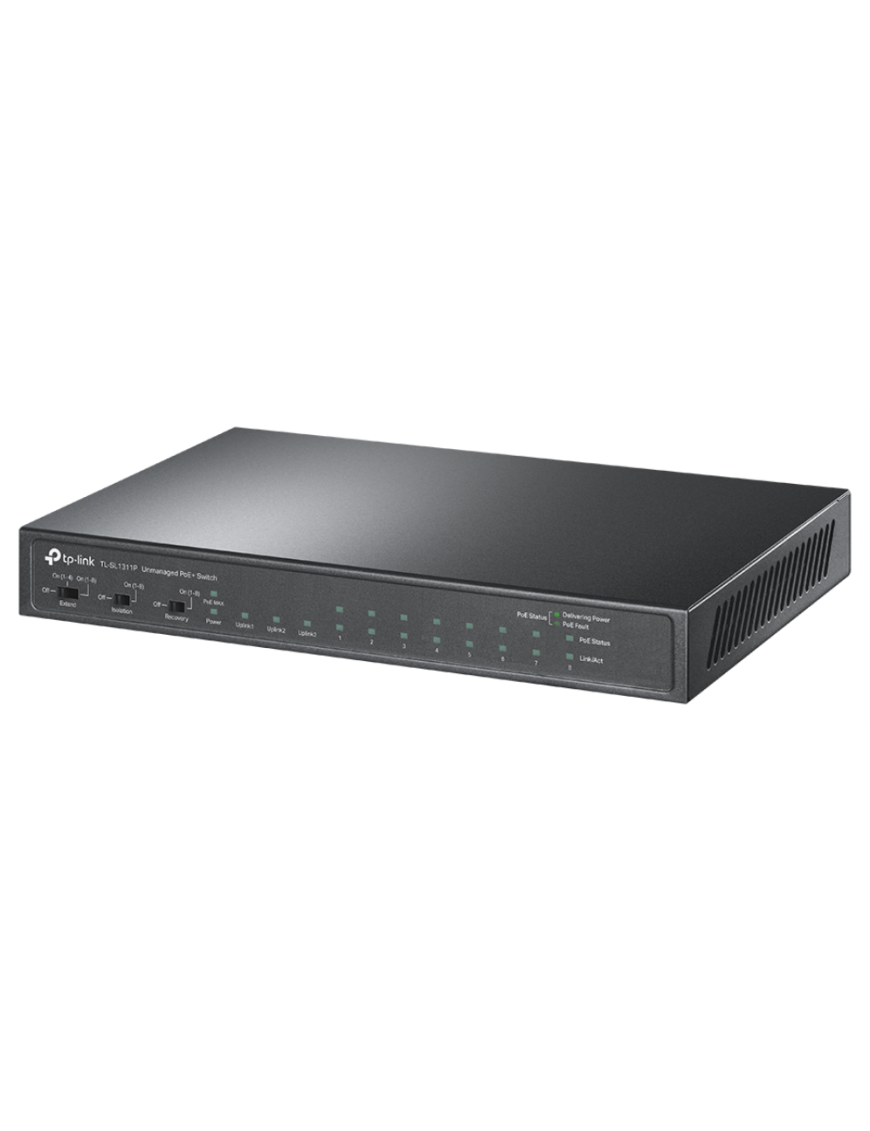 TP-Link TL-SL1311P switch Fast Ethernet (10/100) Energía sobre Ethernet (PoE) Negro