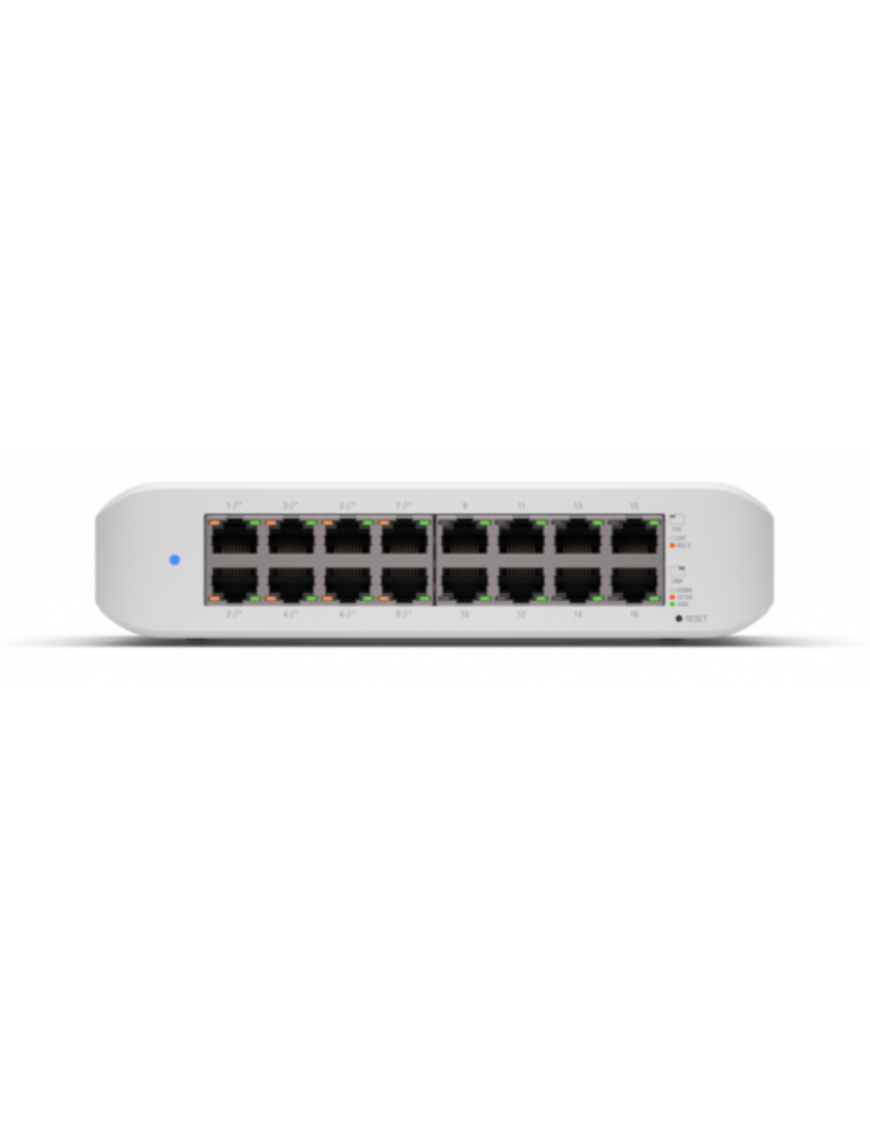 Ubiquiti UniFi Switch Lite 16 PoE L2 Gigabit Ethernet (10/100/1000) Energía sobre Ethernet (PoE) Blanco