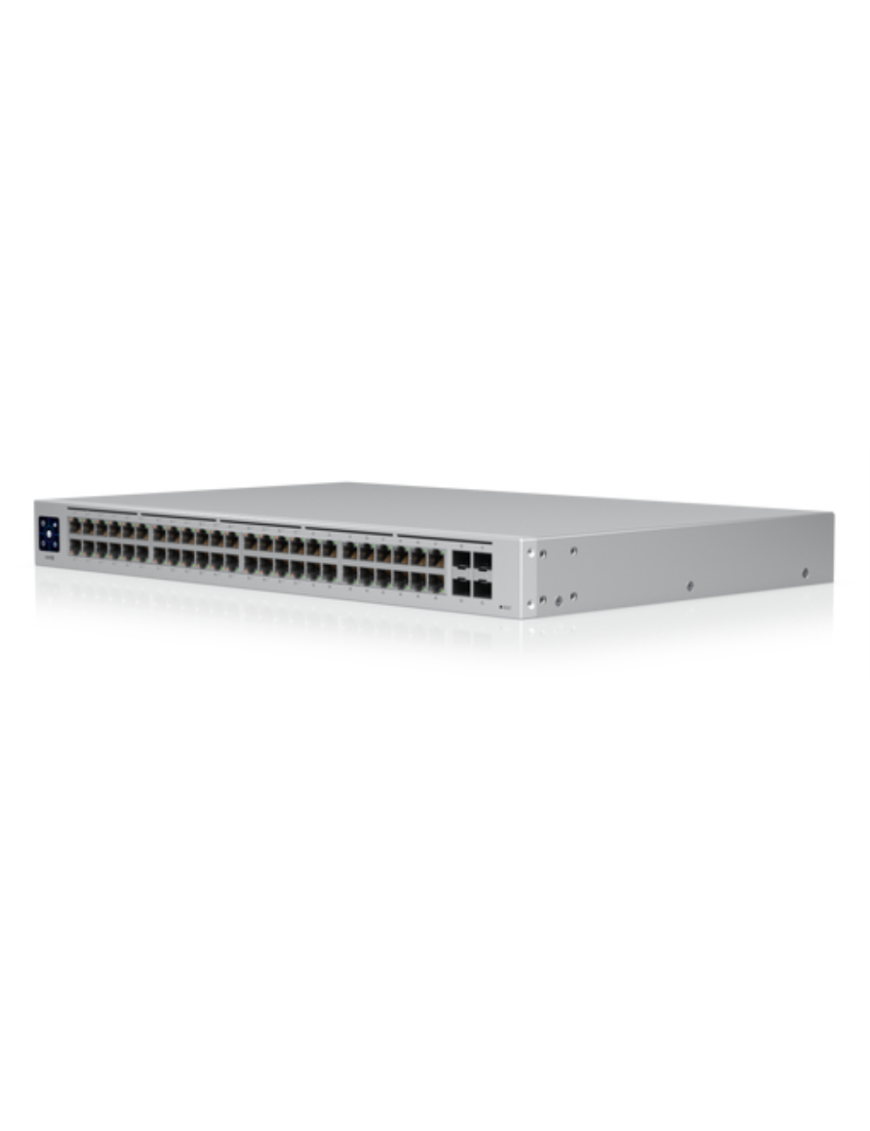 Ubiquiti UniFi USW-48-POE switch Gestionado L2 Gigabit Ethernet (10/100/1000) Energía sobre Ethernet (PoE) 1U Acero inoxidable