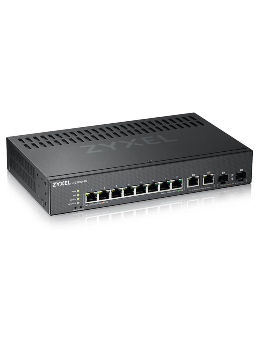 Zyxel GS2220-10-EU0101F switch Gestionado L2 Gigabit Ethernet (10/100/1000) Negro