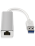 AISENS A106-0049 cambiador de género para cable RJ-45 USB 2.0 Type-A Plata, Blanco