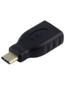AISENS A108-0323 cambiador de género para cable USB-C USB-A Negro