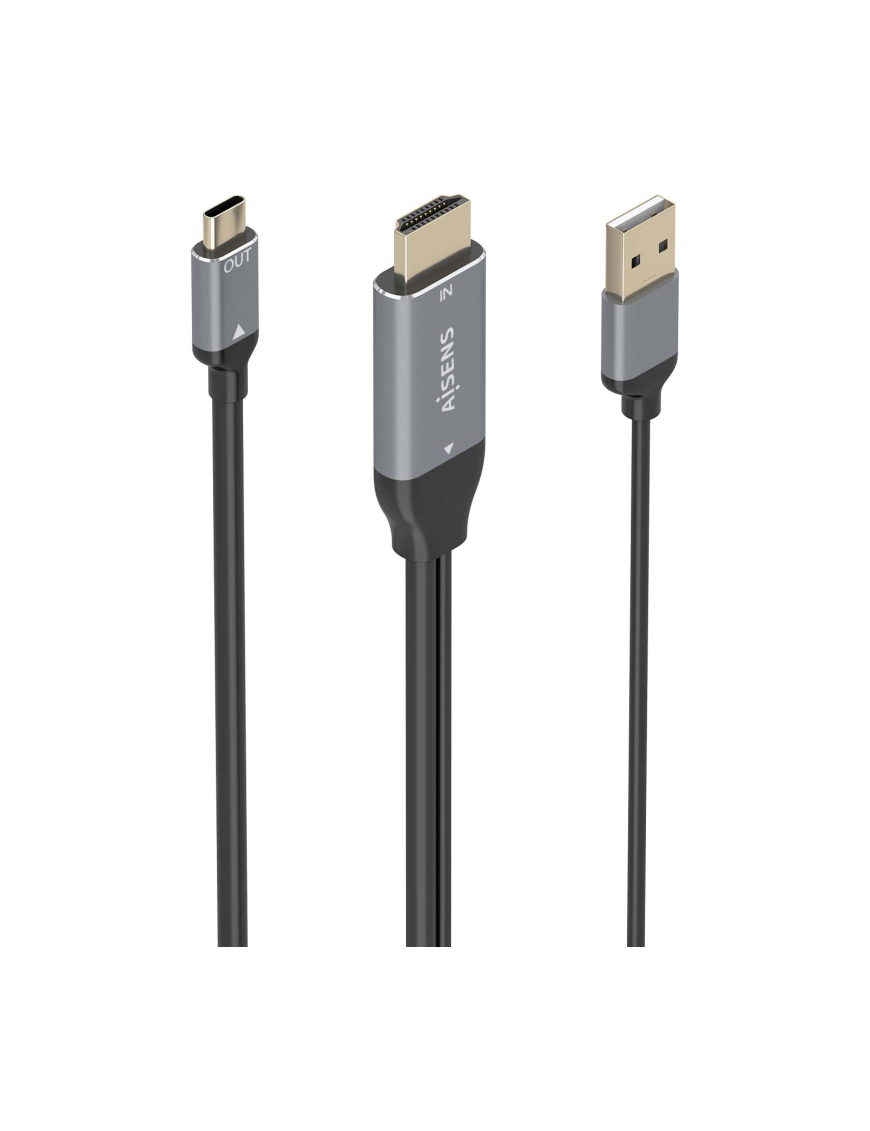 AISENS A109-0871 adaptador de cable de vídeo 1,8 m HDMI + USB USB Tipo C