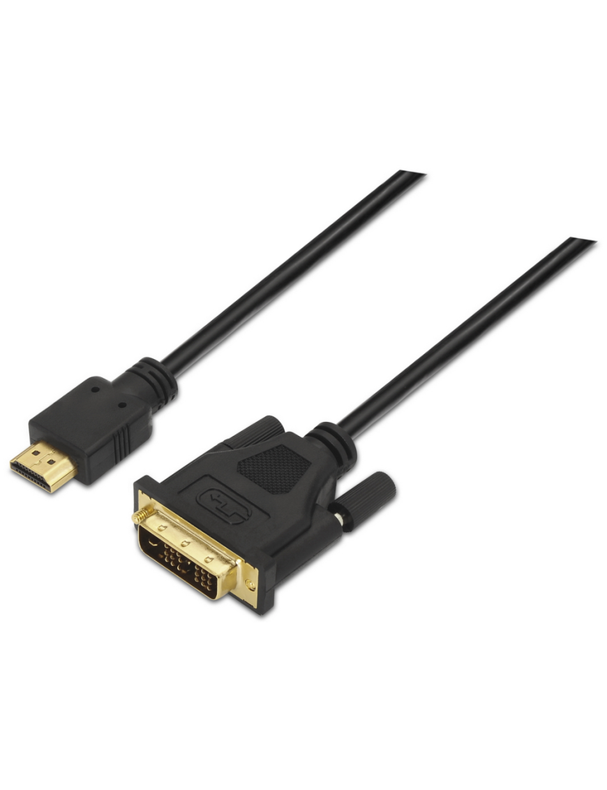 AISENS A117-0090 adaptador de cable de vídeo 1,8 m HDMI tipo A (Estándar) DVI 18+1 Negro