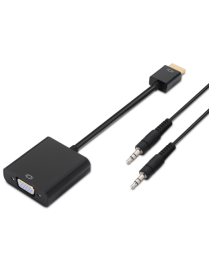 AISENS A122-0126 adaptador de cable de vídeo 0,1 m Negro