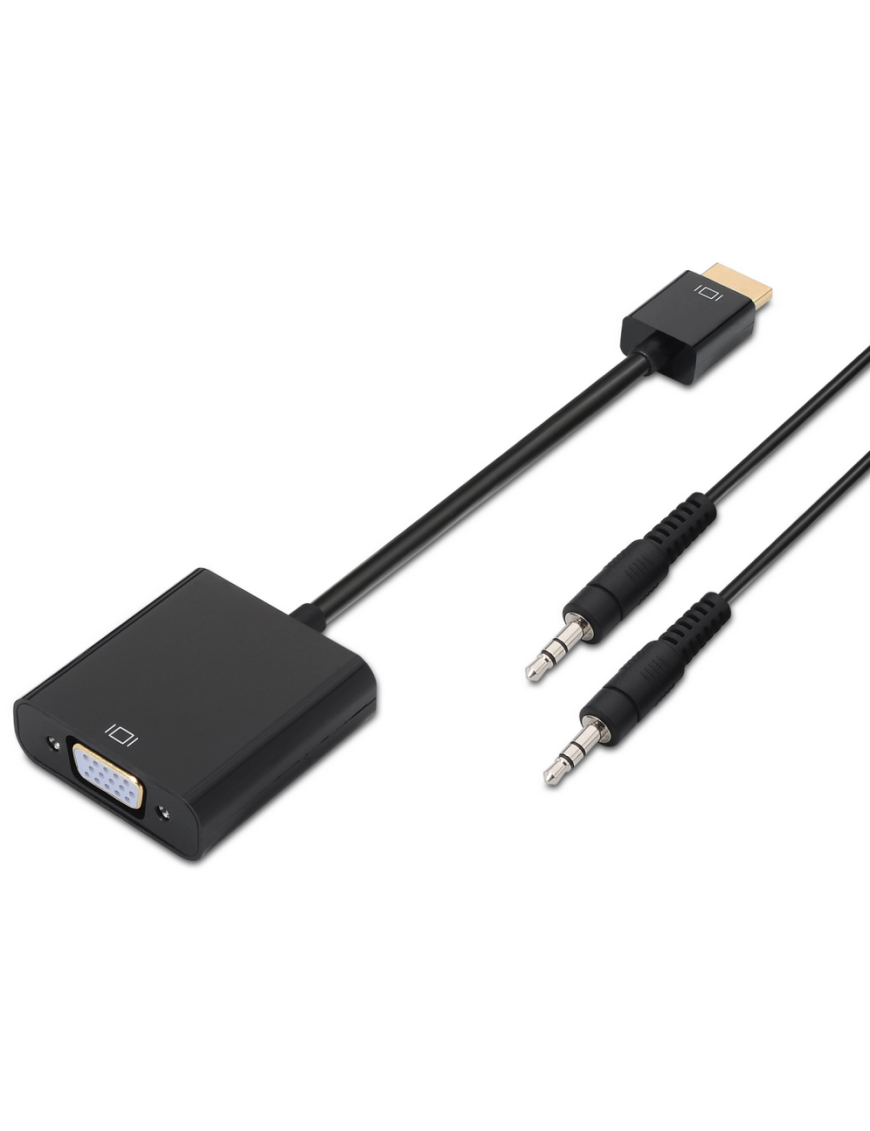 AISENS A122-0126 adaptador de cable de vídeo 0,1 m Negro