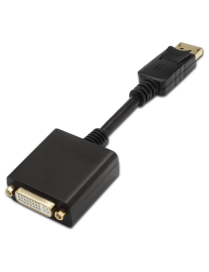 AISENS A125-0133 adaptador de cable de vídeo 0,15 m DisplayPort DVI Negro