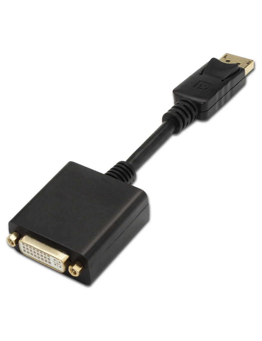 AISENS A125-0133 adaptador de cable de vídeo 0,15 m DisplayPort DVI Negro