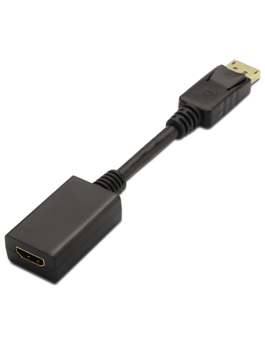 AISENS A125-0134 adaptador de cable de vídeo 0,15 m DisplayPort HDMI Negro