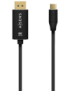 AISENS Cable Conversor Aluminio USB-C a Displayport 8K@60Hz, USB-C/M-DP/M, Negro, 1.8M