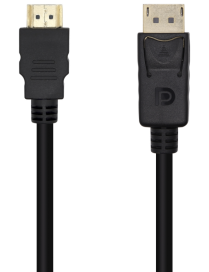AISENS Cable Conversor DisplayPort A HDMI, DP/M-HDMI/M, Negro, 1.0m