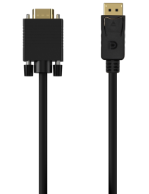 AISENS Cable Conversor DISPLAYPORT a VGA, DP/M-VGA/M, Negro, 1.0M