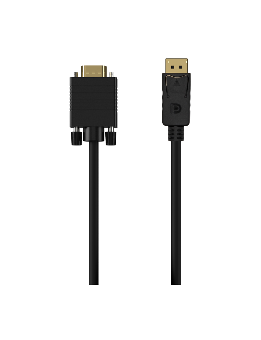 AISENS Cable Conversor DISPLAYPORT a VGA, DP/M-VGA/M, Negro, 1.0M