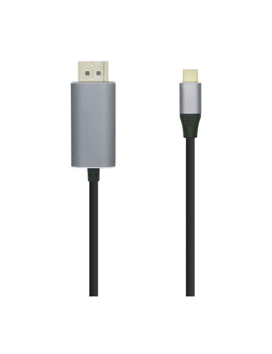 AISENS Cable conversor USB-C a Displayport 4K@60HZ, USB-C/M-DP/M, Negro, 0.8m