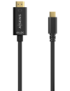 AISENS Cable Conversor USB-C A HDMI 4K@30Hz, USB-C/M-HDMI/M, Negro, 1.8M