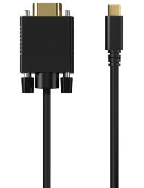 AISENS Cable Conversor USB-C a VGA, USB-C/M-HDB15/M, Negro, 0.8M