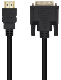 AISENS Cable DVI A HDMI, DVI 18+1/M-HDMI A/M, Negro, 3.0m