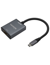 AISENS Conversor Aluminio USB-C A HDMI 4K@30Hz, USB-C/M-HDMI/H, Gris, 15cm
