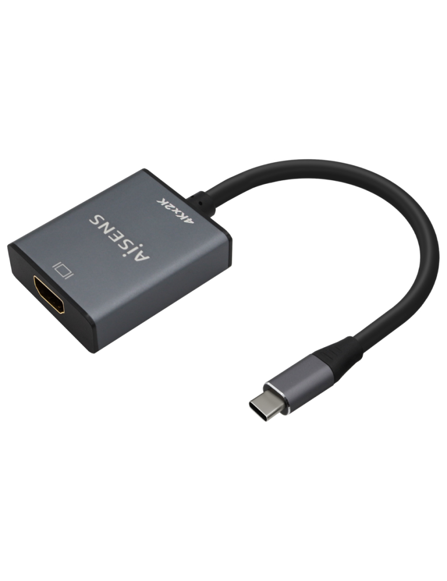 AISENS Conversor Aluminio USB-C A HDMI 4K@30Hz, USB-C/M-HDMI/H, Gris, 15cm