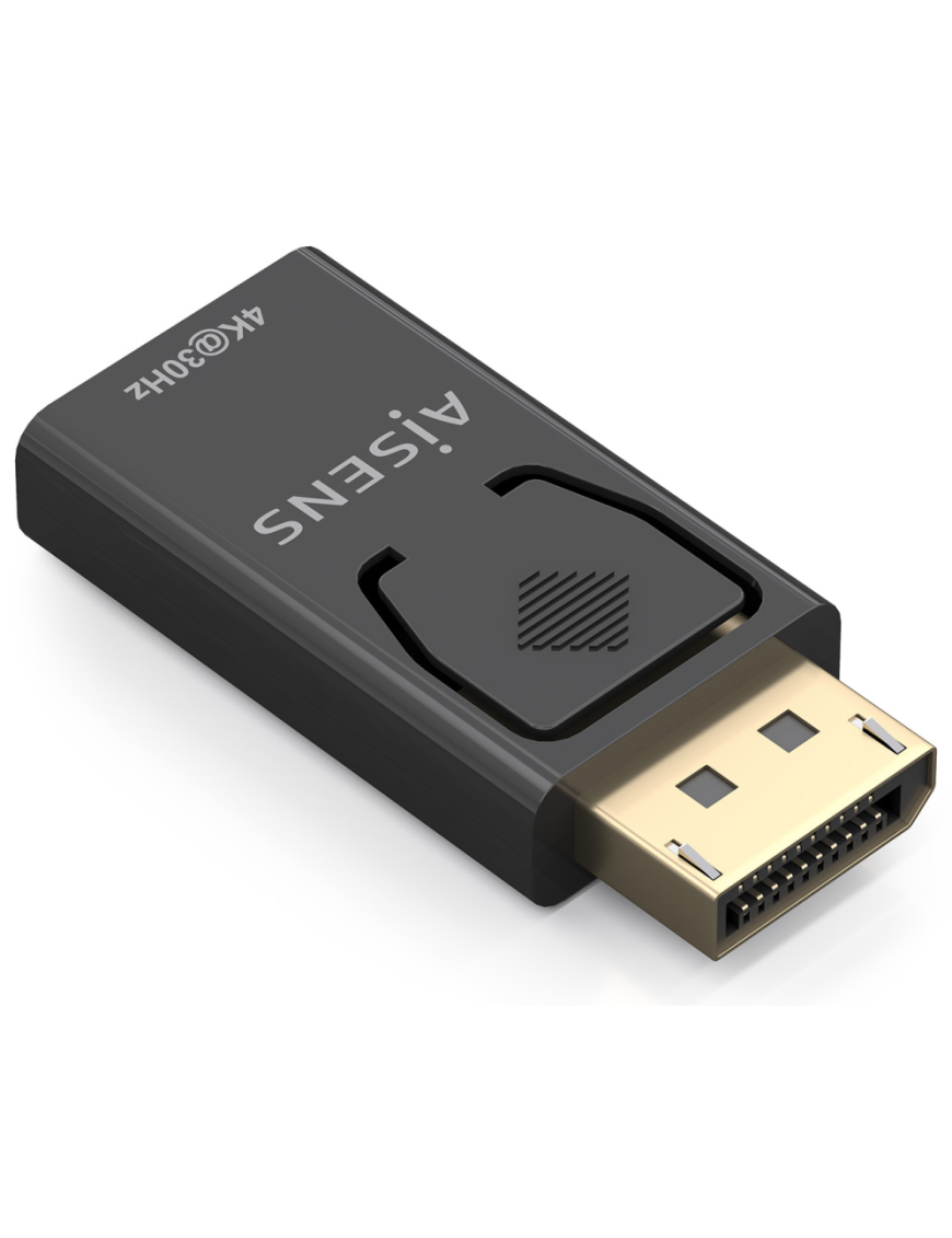 AISENS Conversor Displayport A HDMI 4K@30Hz, DP/M-HDMI/H, Negro