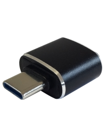 AISENS Mini adaptador USB 3.1 Gen2 3A, tipo USB-C/M-A/H, Negro