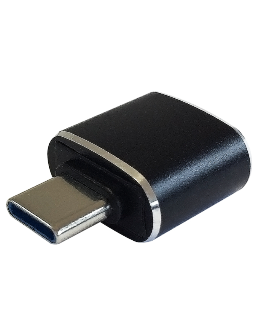 AISENS Mini adaptador USB 3.1 Gen2 3A, tipo USB-C/M-A/H, Negro