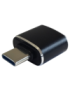 AISENS Mini adaptador USB 3.1 Gen2 3A, tipo USB-C/M-A/H, Negro