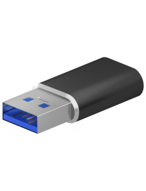 AISENS Mini Adaptador USB 3.2 Gen2 / USB 2.0 3A, Tipo USB-C/H-A/M, Negro